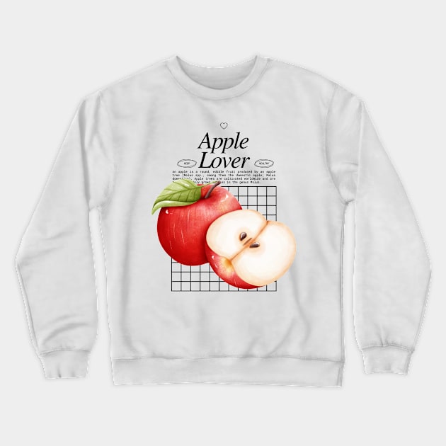 Apple Lover - Fruit Lover Gardener - Malus domestica Crewneck Sweatshirt by Millusti